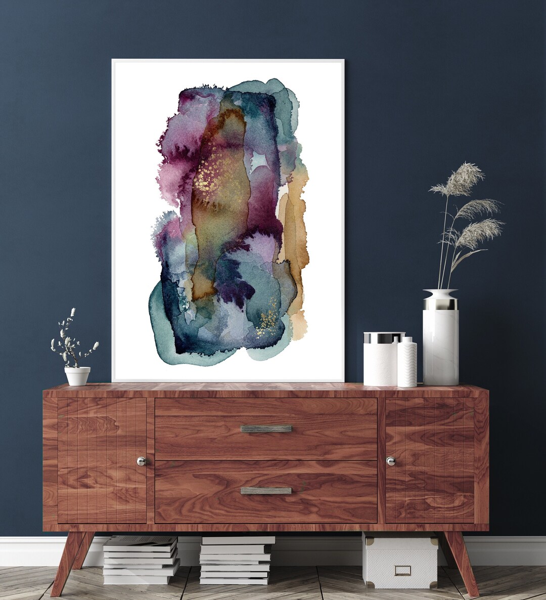 Colorful Watercolor Abstract Printable Wall Art Download Instant Art