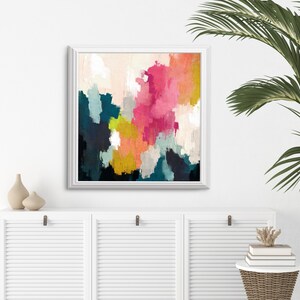 Colorful Square Abstract Printable Wall Art Modern Painting Digital ...