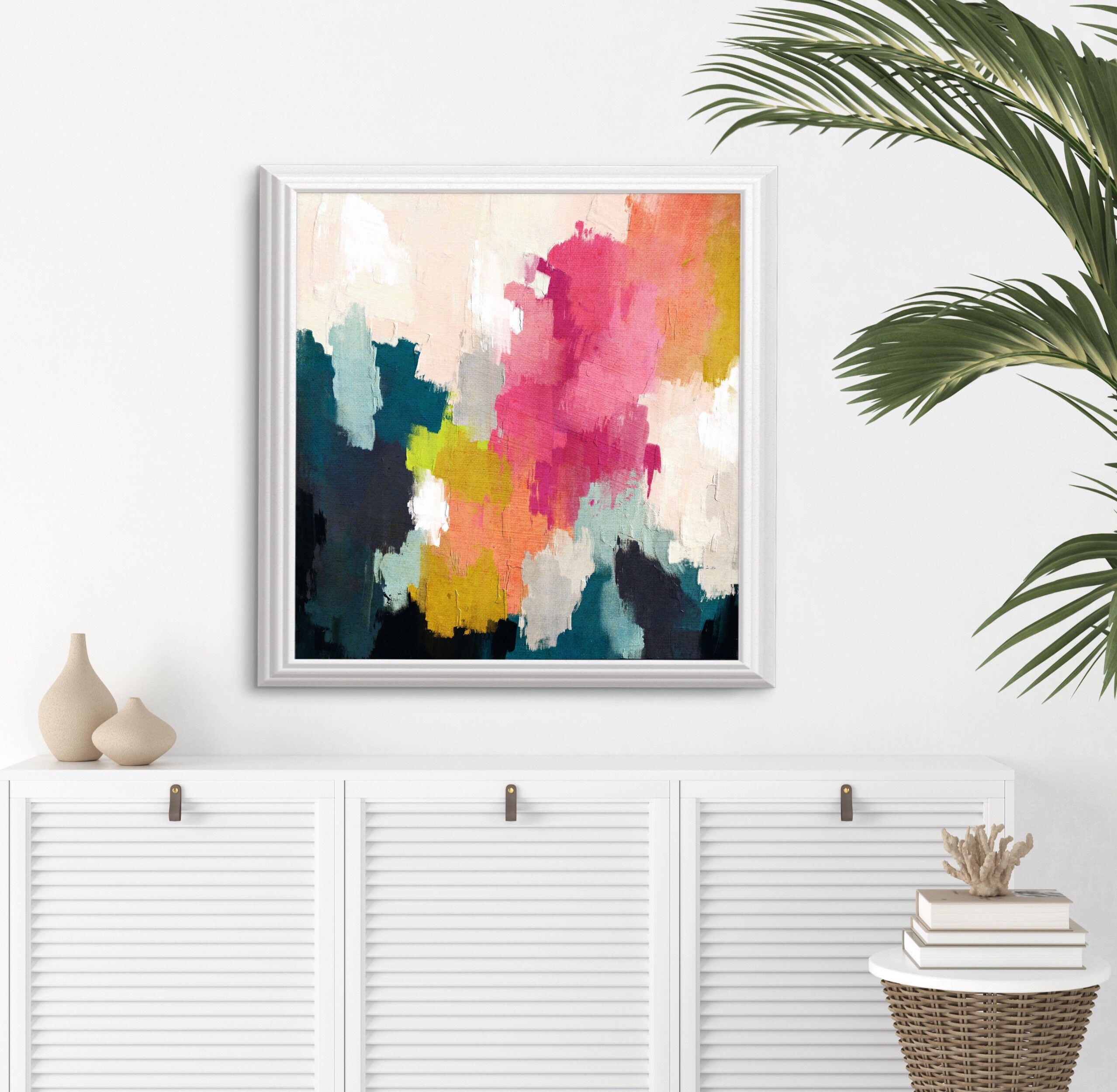 Colorful Square Abstract Printable Wall Art Modern Painting - Etsy