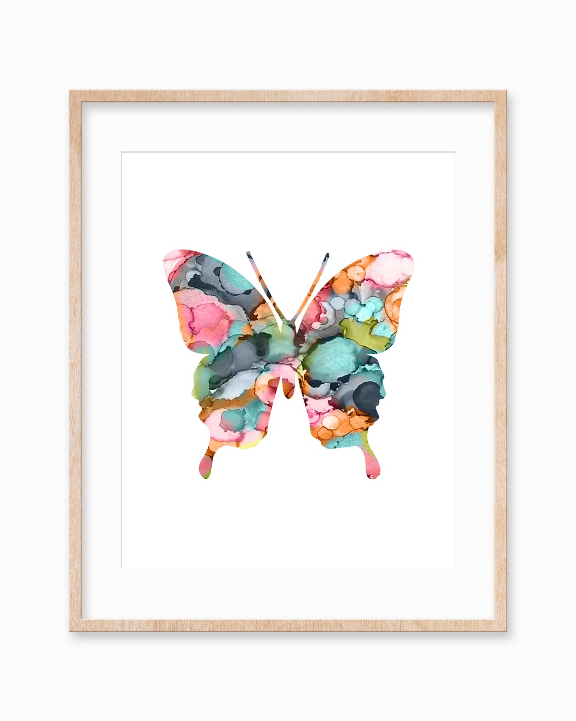 Watercolor Butterfly Printable Art Alcohol Ink Art - Etsy