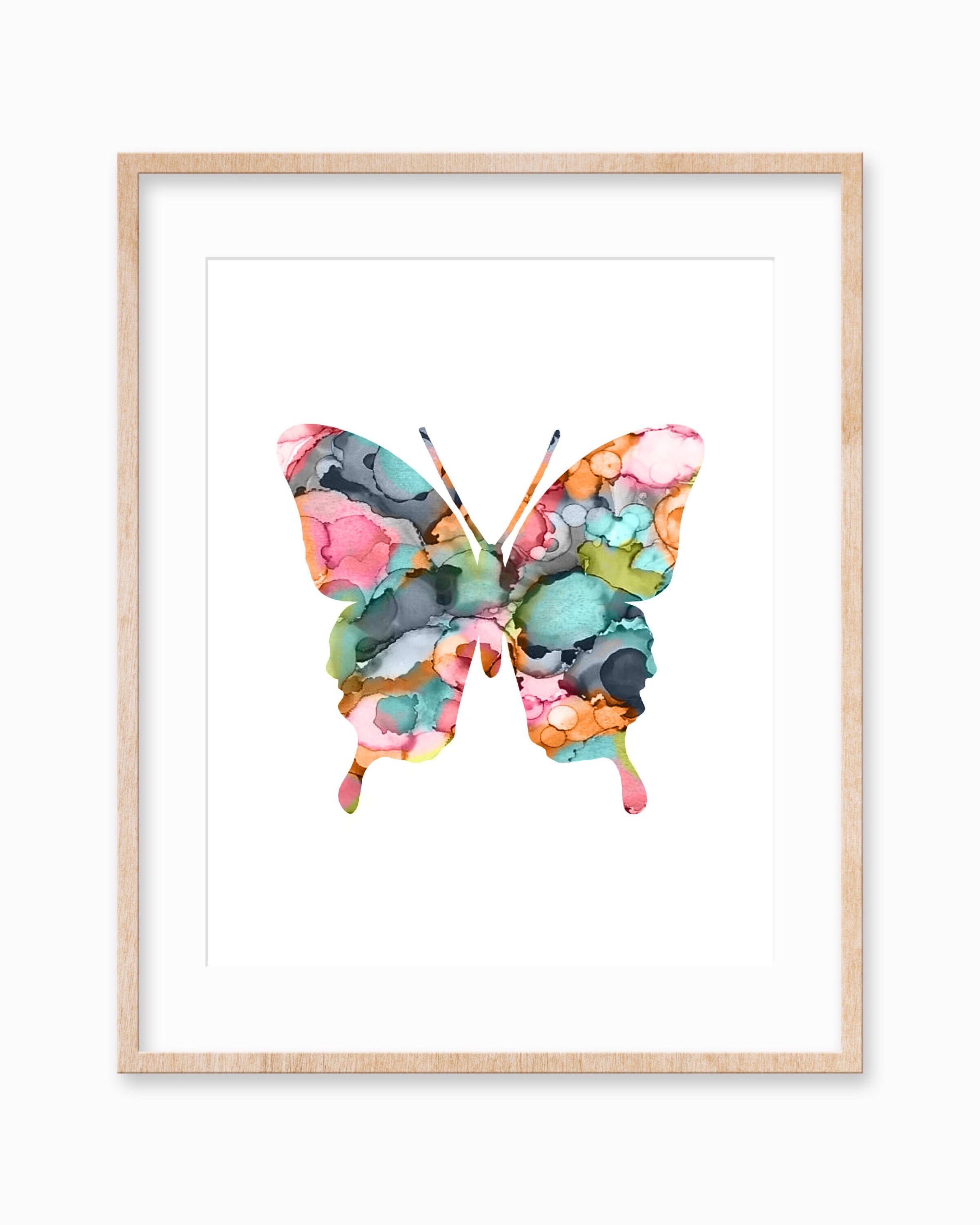 Watercolor Butterfly Printable Art Alcohol Ink Art - Etsy