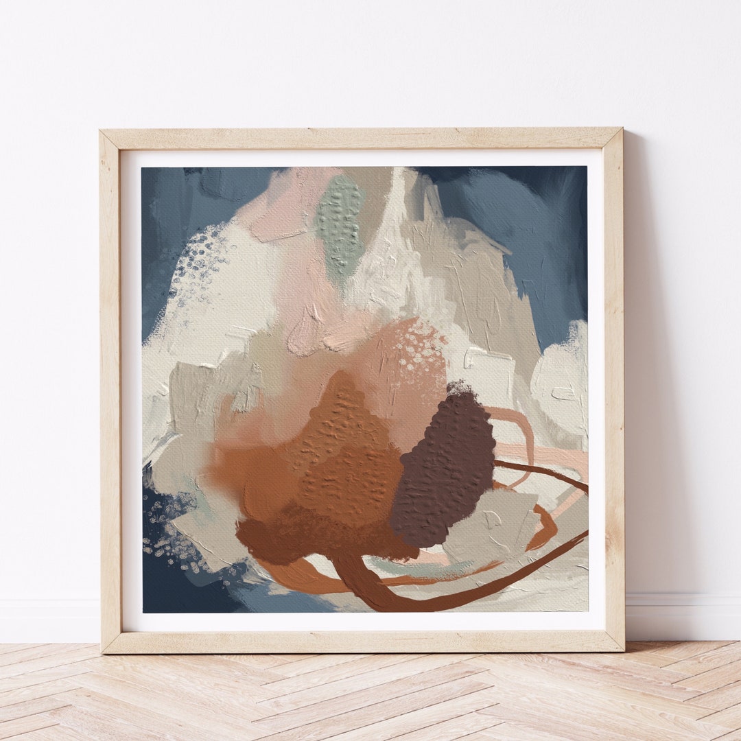 Square Abstract Art Printable Wall Art Modern Painting Download Neutral ...