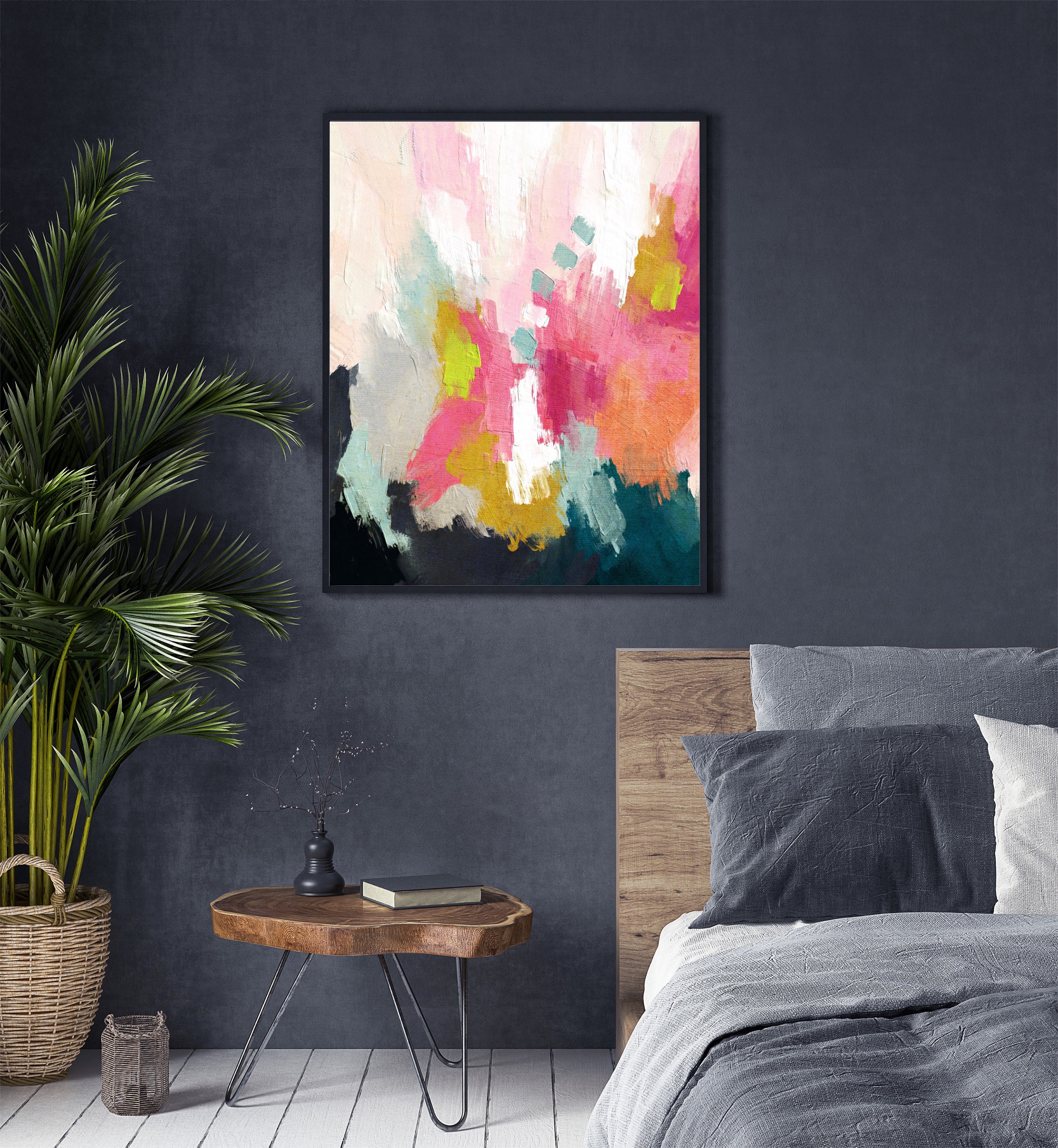Colorful Abstract Art Printable Wall Art Painting Downloadable - Etsy