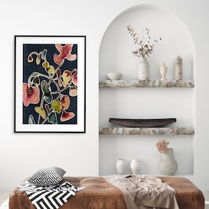 Navy Blue Botanical Flower Vintage Printables