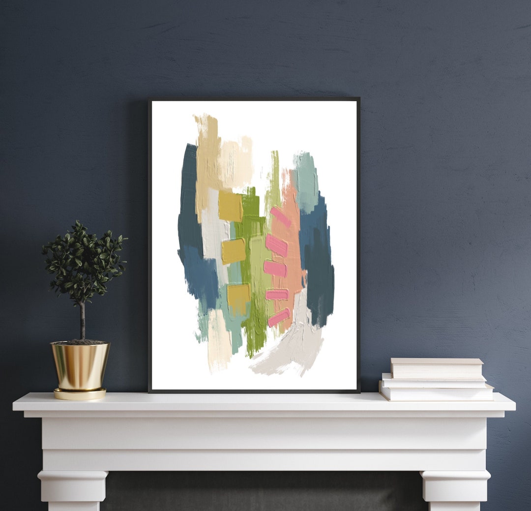 Colorful Abstract Art Printable Wall Art Painting Downloadable Art ...