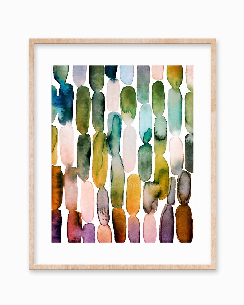 Modern Watercolor Abstract Printable Downloadable Art Instant Art Geometric Print Minimalist Coastal Art Watercolor Painting Neutral Art image 5