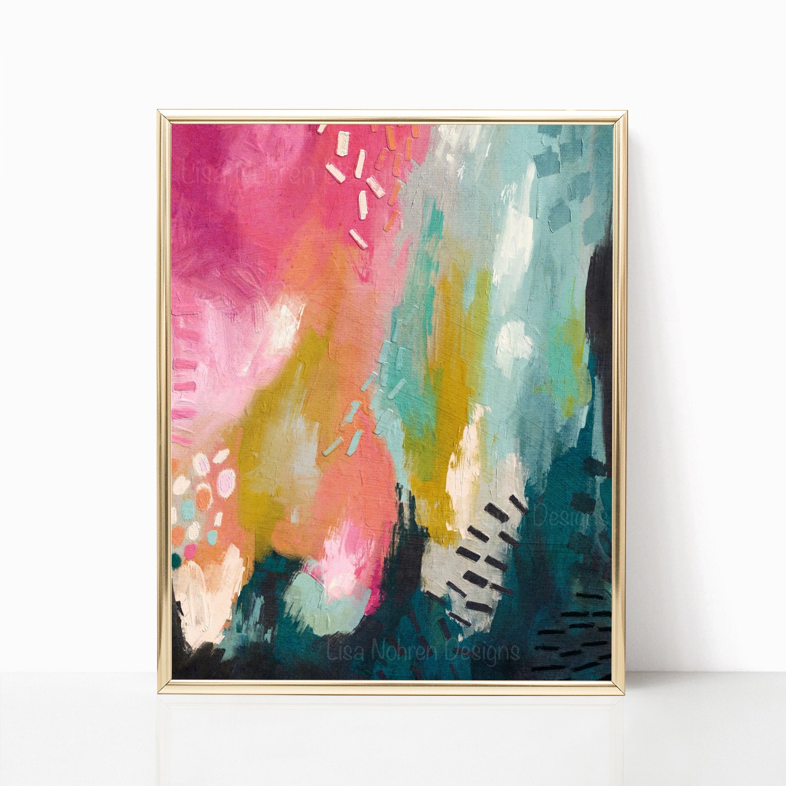 Colorful Abstract Art Printable Wall Art Painting Downloadable - Etsy