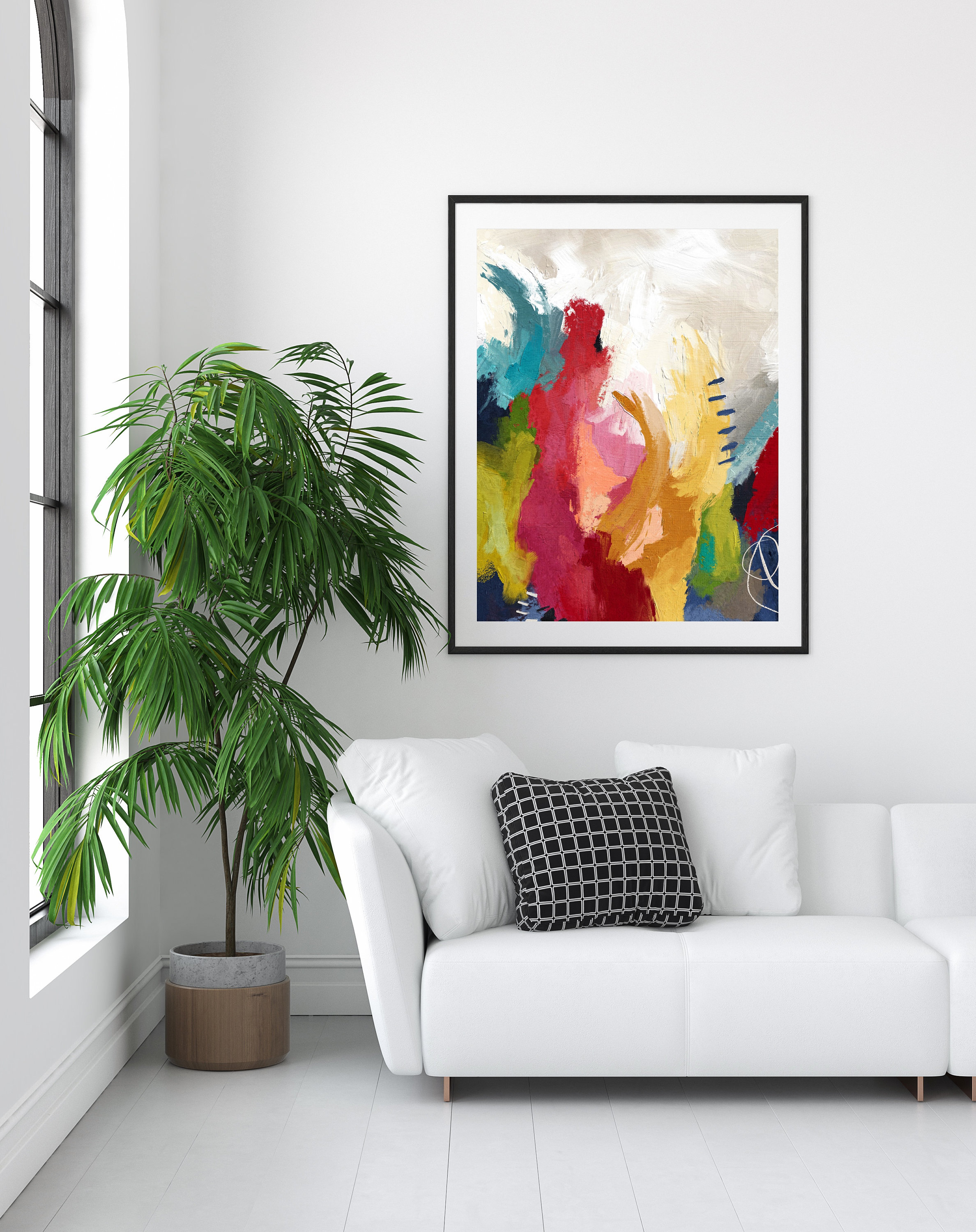 Colorful Abstract Art Printable Wall Art Painting Downloadable - Etsy