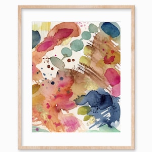Modern Watercolor Abstract Wall Art Printable Art Colorful Abstract Art Print Kids Wall Decor Contemporary Abstract Painting
