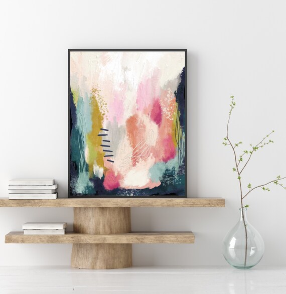 Colorful Abstract Art Printable Wall Art Painting Downloadable - Etsy