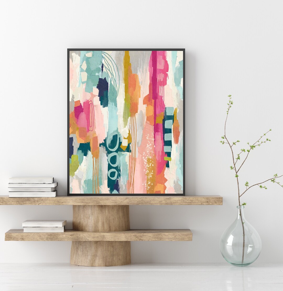 Colorful Abstract Art Printable Wall Art Painting Downloadable Art ...