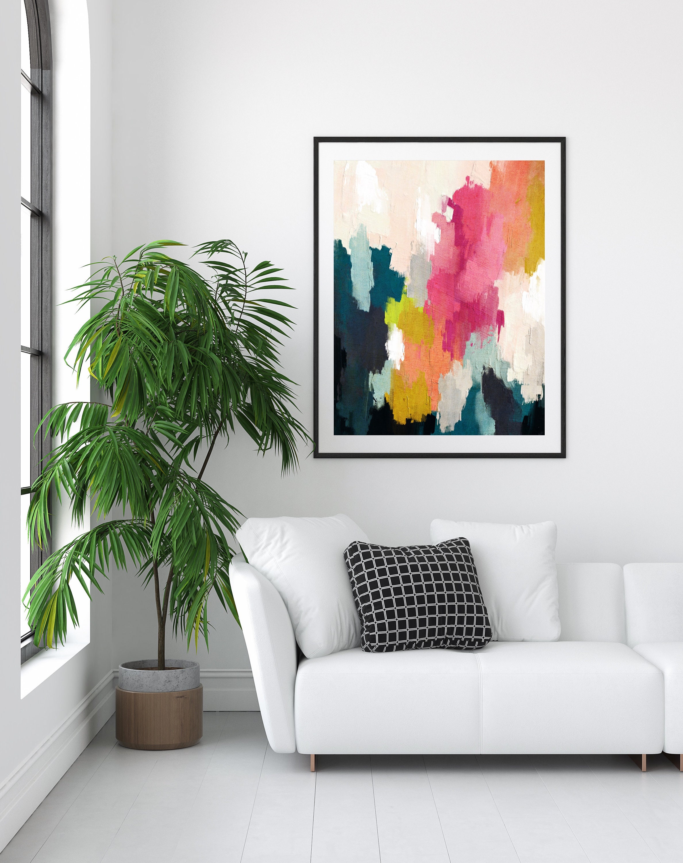Colorful Abstract Art Printable Wall Art Painting Downloadable Etsy