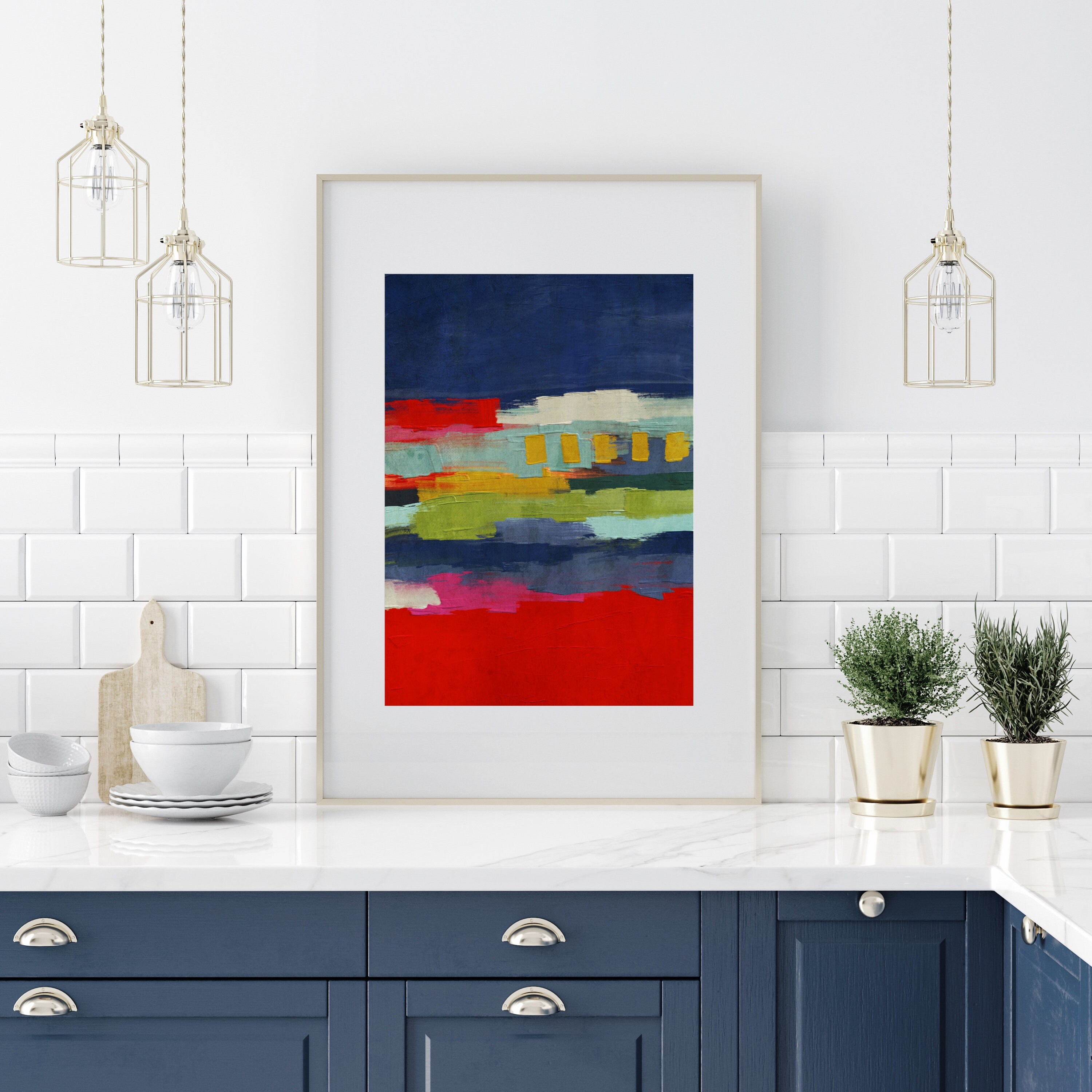 Colorful Abstract Art Printable Wall Art Painting Downloadable - Etsy