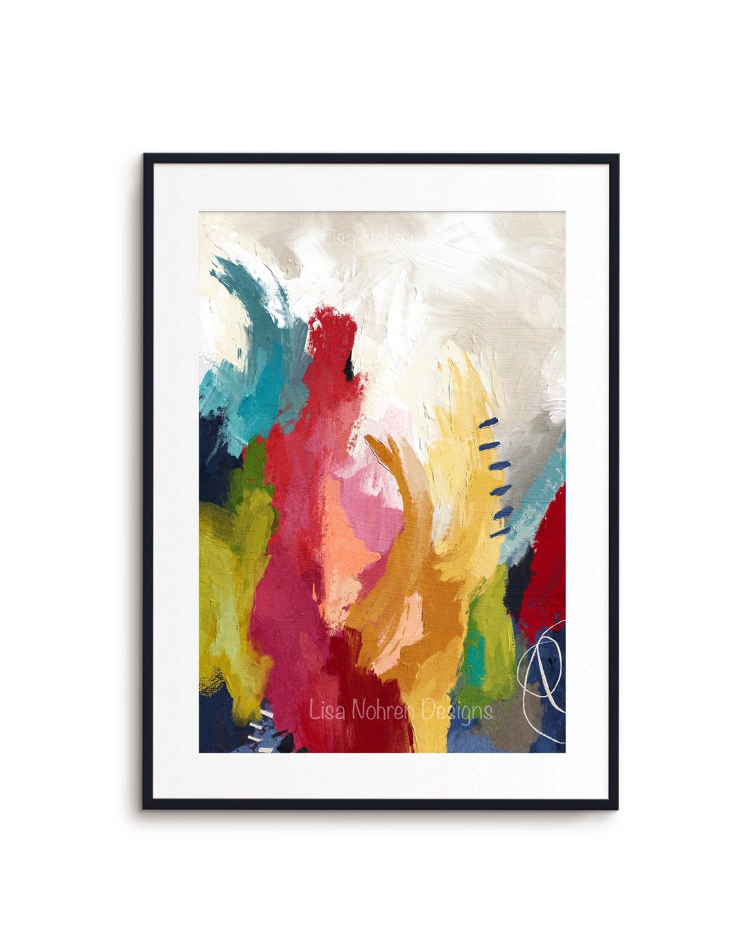 Colorful Abstract Art Printable Wall Art Painting Downloadable Art ...