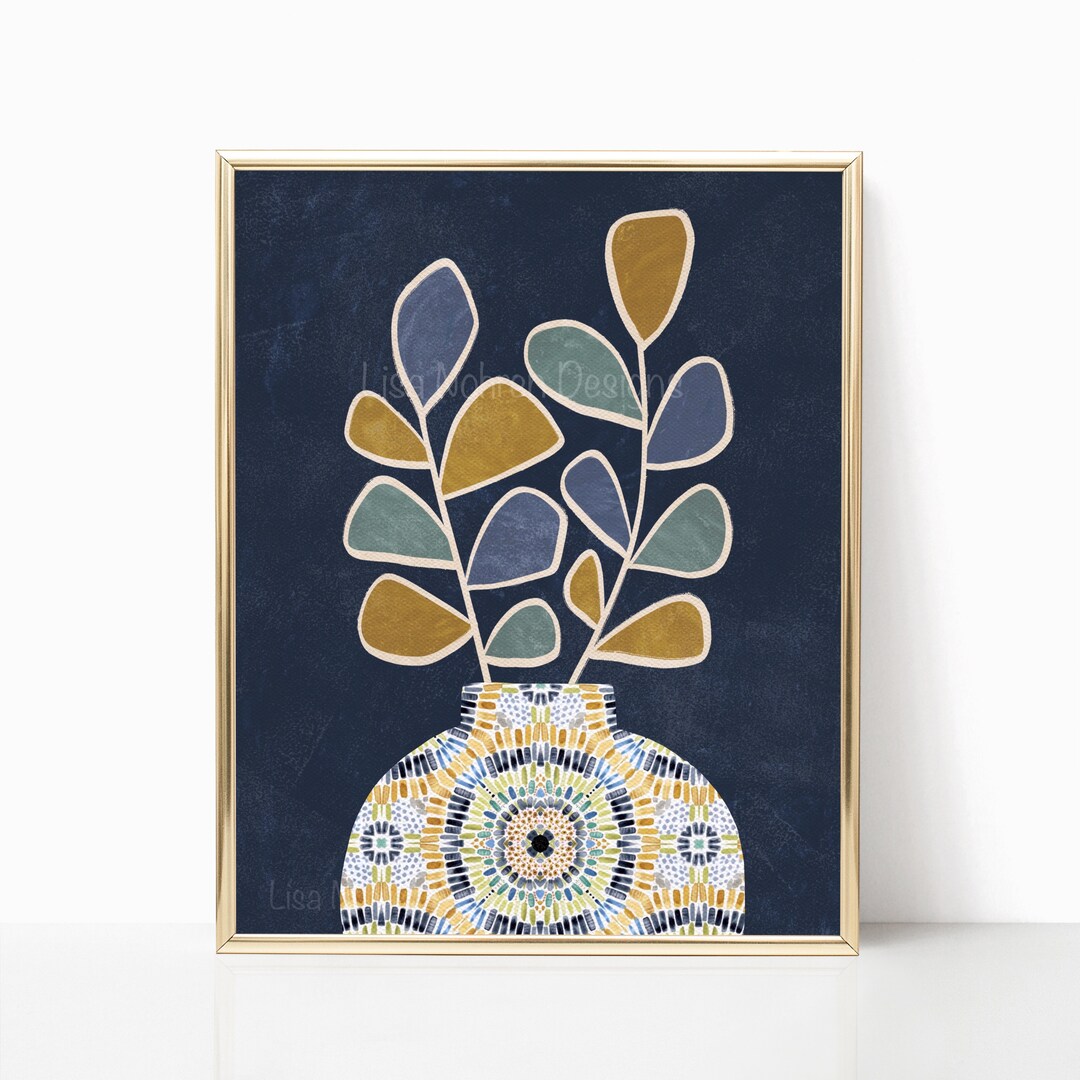 Abstract Floral Plant Printable Art Instant Art Print Mid Century ...