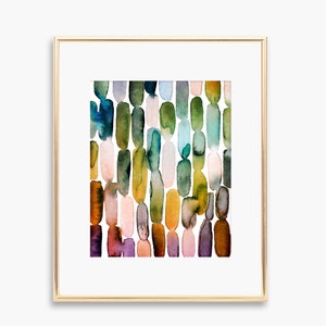 Modern Watercolor Abstract Printable Downloadable Art Instant Art Geometric Print Minimalist Coastal Art Watercolor Painting Neutral Art image 7