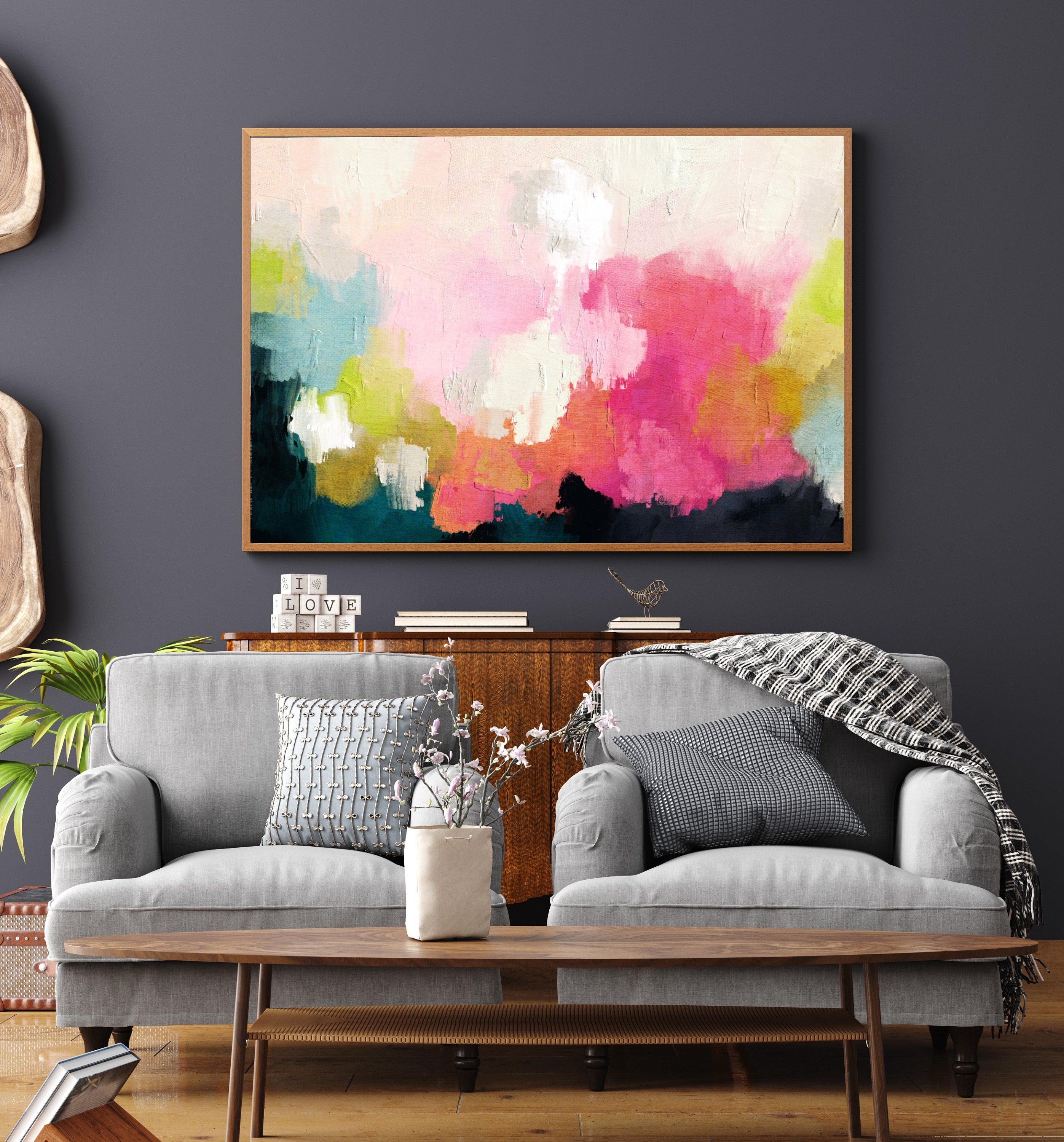 Colorful Abstract Art Printable Wall Art Painting Downloadable | Etsy