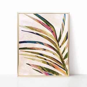 Neutral Boho Abstract Botanical Palm Art Printable Floral Tropical Palm ...