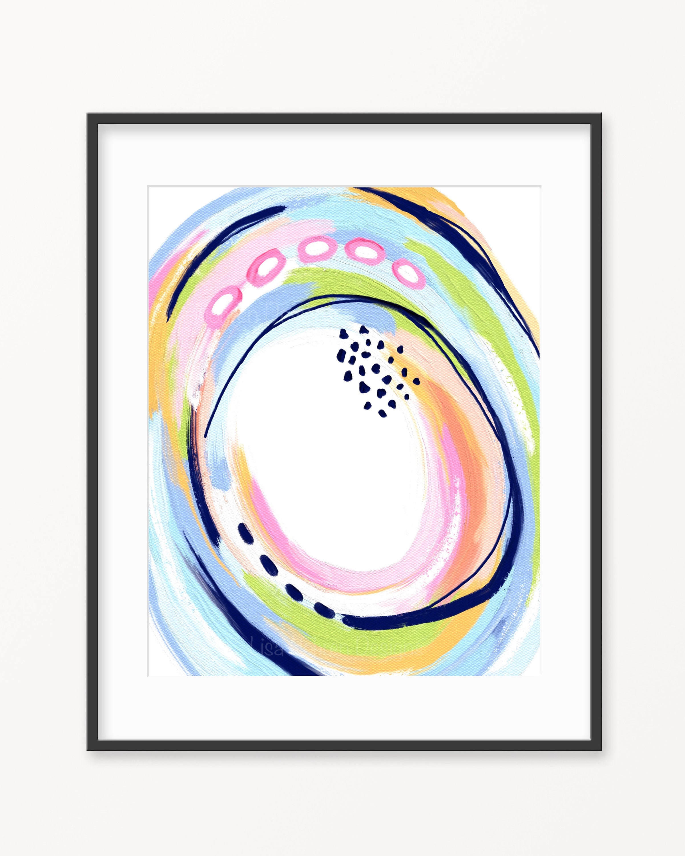 Colorful Modern Abstract Circle Art Painting Downloadable | Etsy