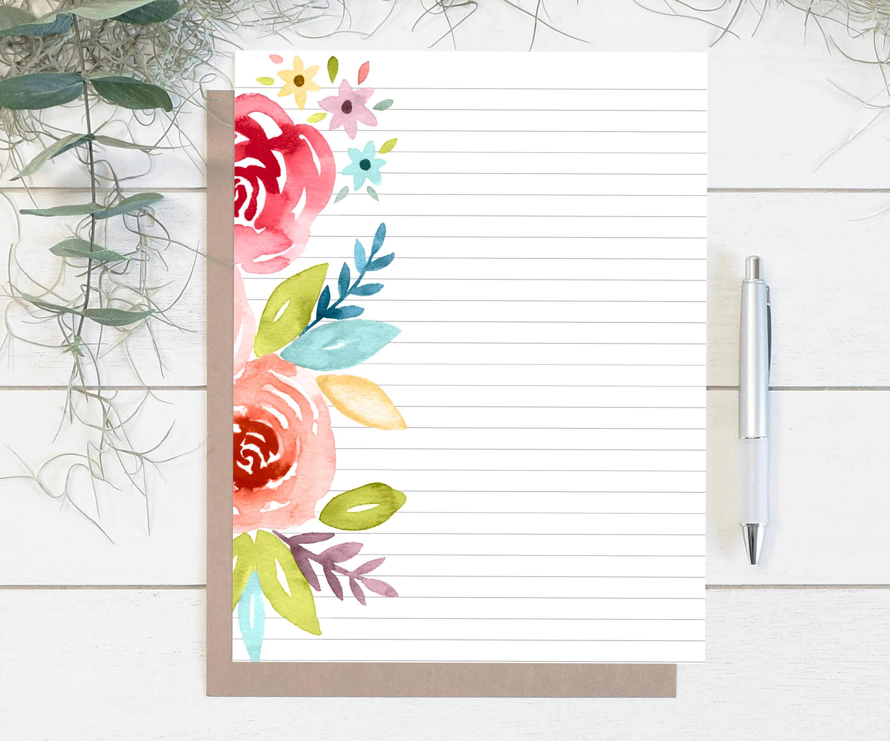 Stationary With Lines To Print