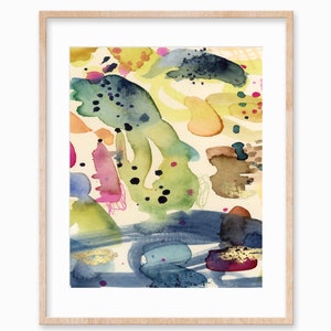 Modern Watercolor Abstract Wall Art Printable Art Colorful Abstract Art Print Kids Wall Decor Contemporary Abstract Painting