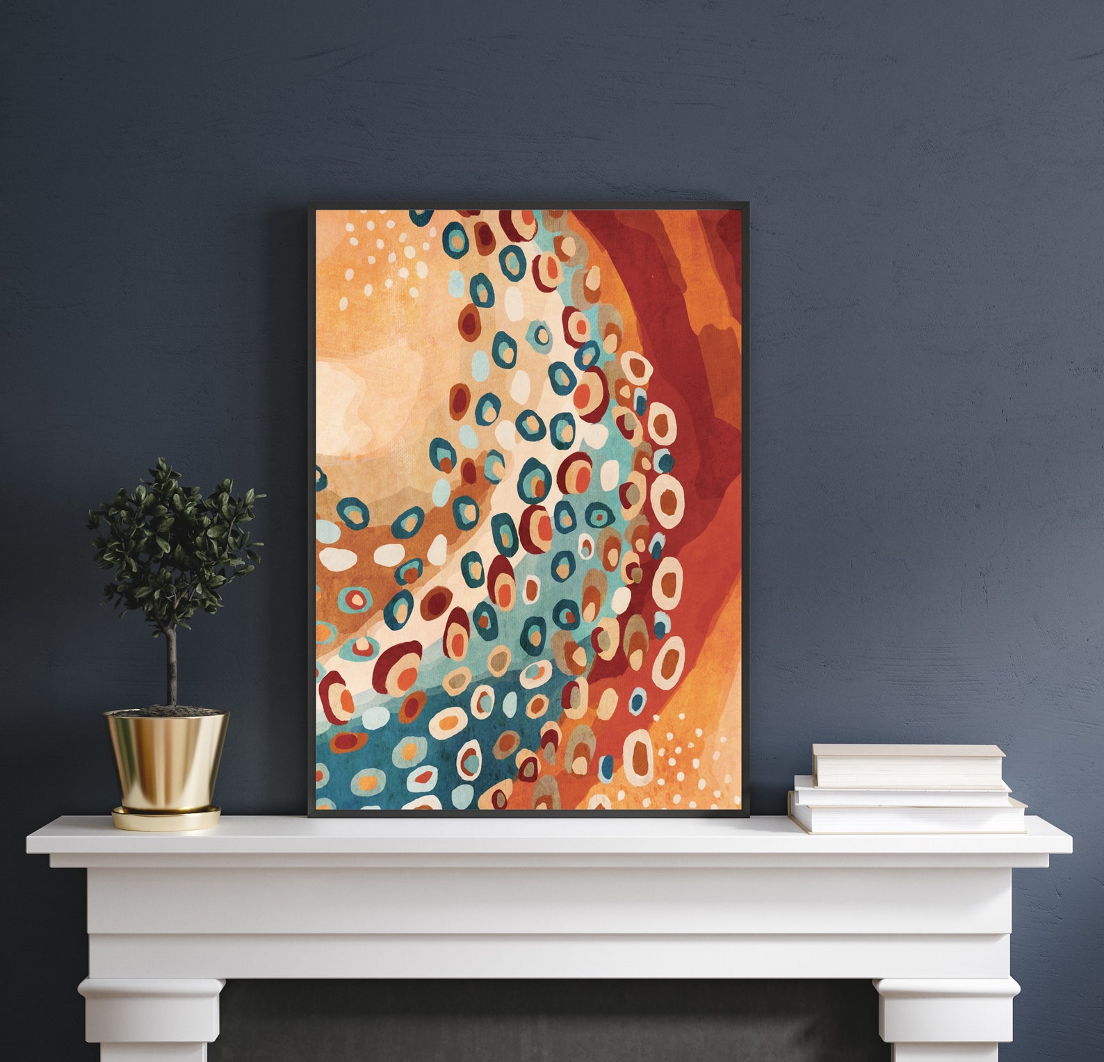 Colorful Abstract Art Printable Wall Art Painting Downloadable - Etsy