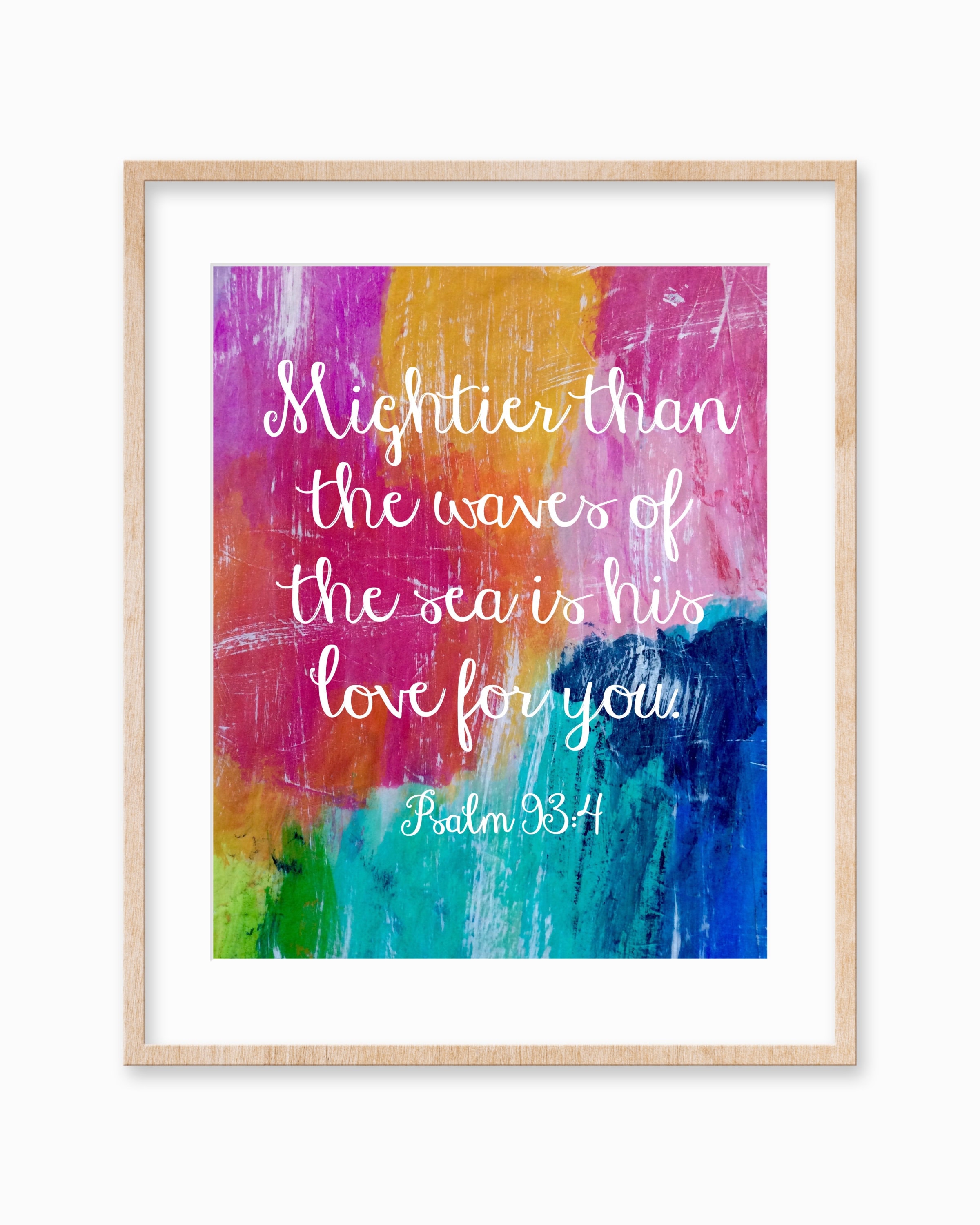 Colorful Scripture Bible Verse Art Christian Art Inspirational Etsy