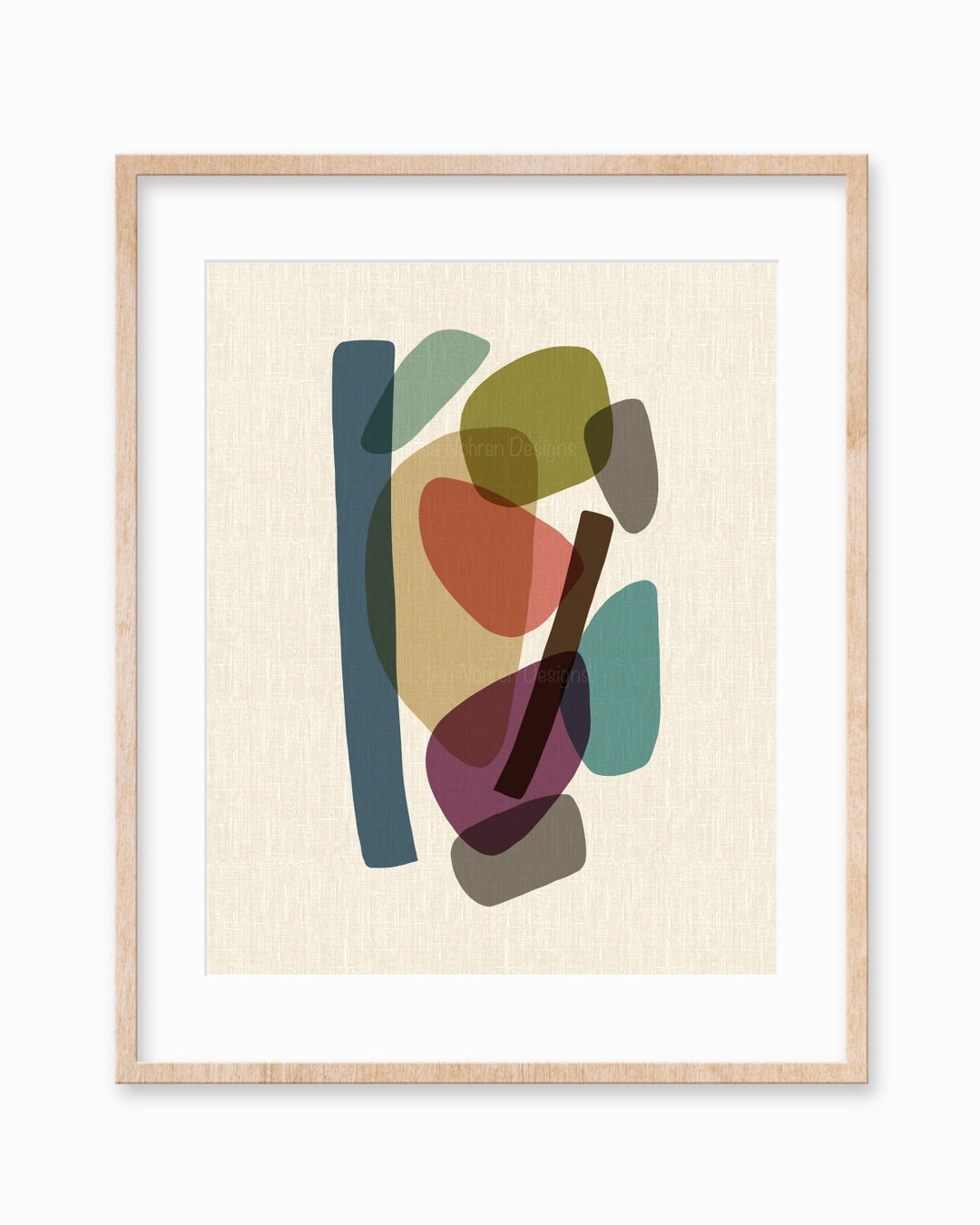 Abstract Mid Century Modern Printable Geometric Art Printable - Etsy