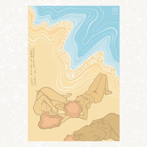 Saler Sa Peau Hâlée Illustration, Wall Print (A3, A4), Limited and Signed Edition Poster