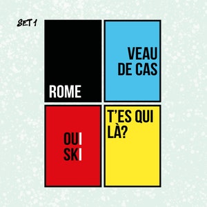 Les Halles Collent series (A5 prints, 4 per set), Collectible Wall Prints