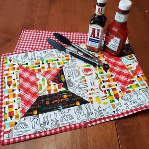 Light Up the Grill! Boxed In Quilted Table Runner