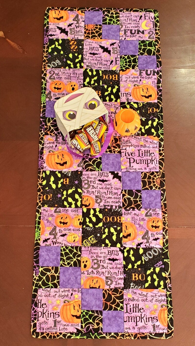 5 Little Pumpkins Halloween Table Runner 36x12 - Etsy