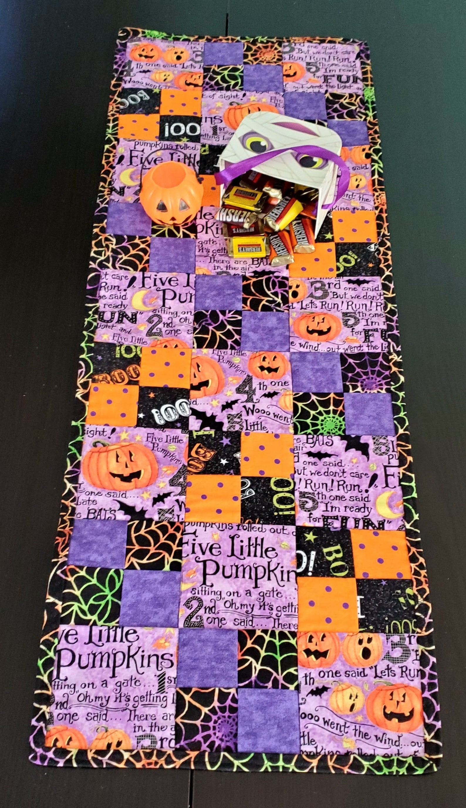 5 Little Pumpkins Halloween Table Runner 36x12 - Etsy