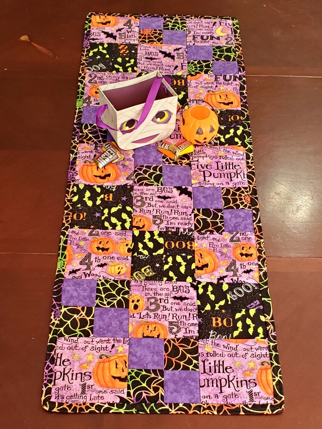 5 Little Pumpkins Halloween Table Runner 36x12 - Etsy