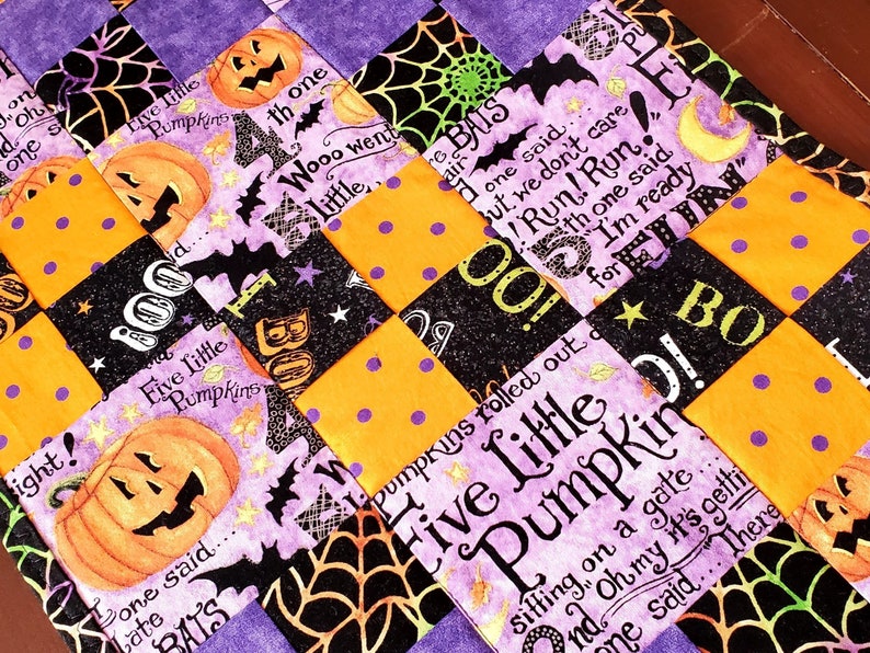 5 Little Pumpkins Halloween Table Runner 36x12 - Etsy