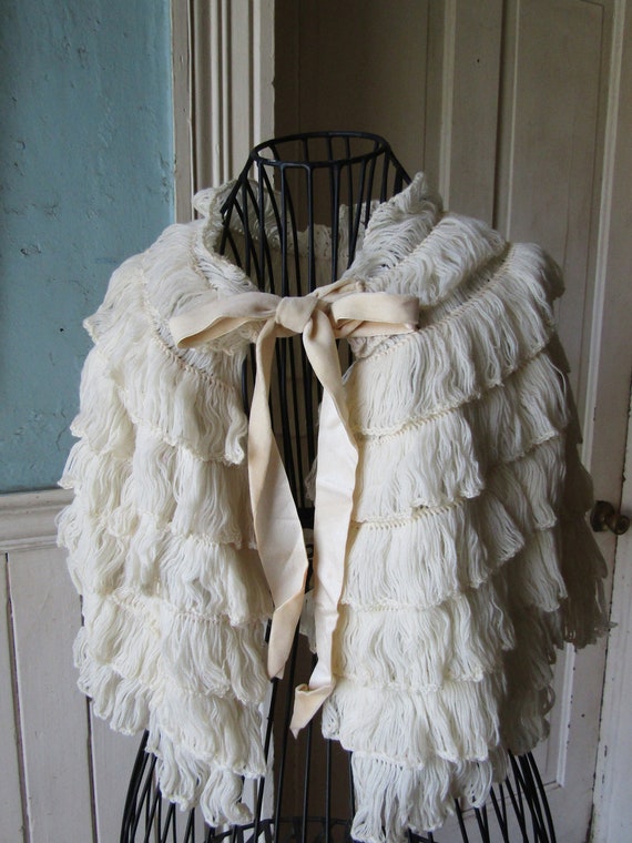 Victorian Shawl, 19th Century Shrug, Victorian Cap