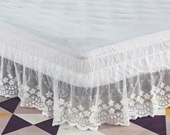 Lace Bed Skirt Etsy