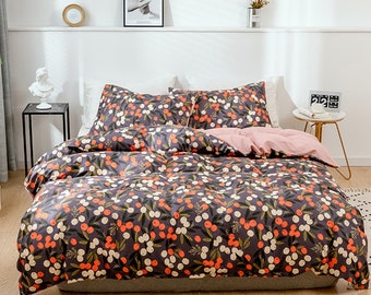 Banana watermelon Duvet Covers Reversible Bedding Sets Tropical Tutti Fruity