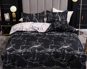 Marble Bedding Set Etsy