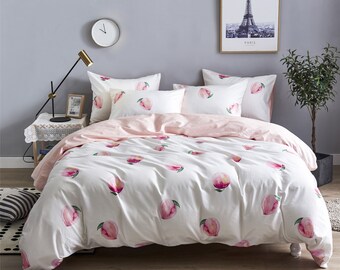 peachy pink bedding