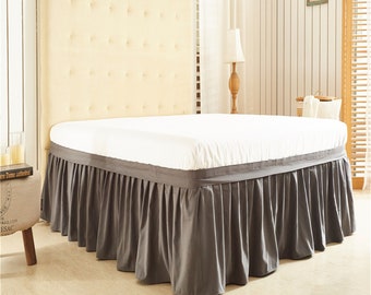 royal velvet bed skirt queen size