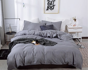 Dark Gray Bed Set Etsy