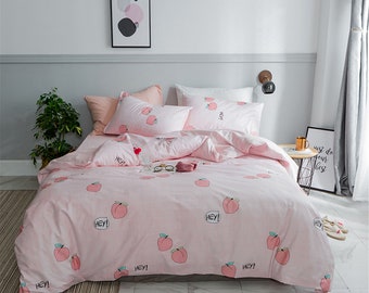 Peach Duvet Cover Etsy