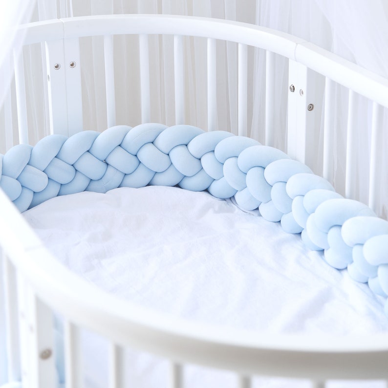 Custom Size Baby Crib Bumper Knotted Bed Bumper 4 Braided Etsy