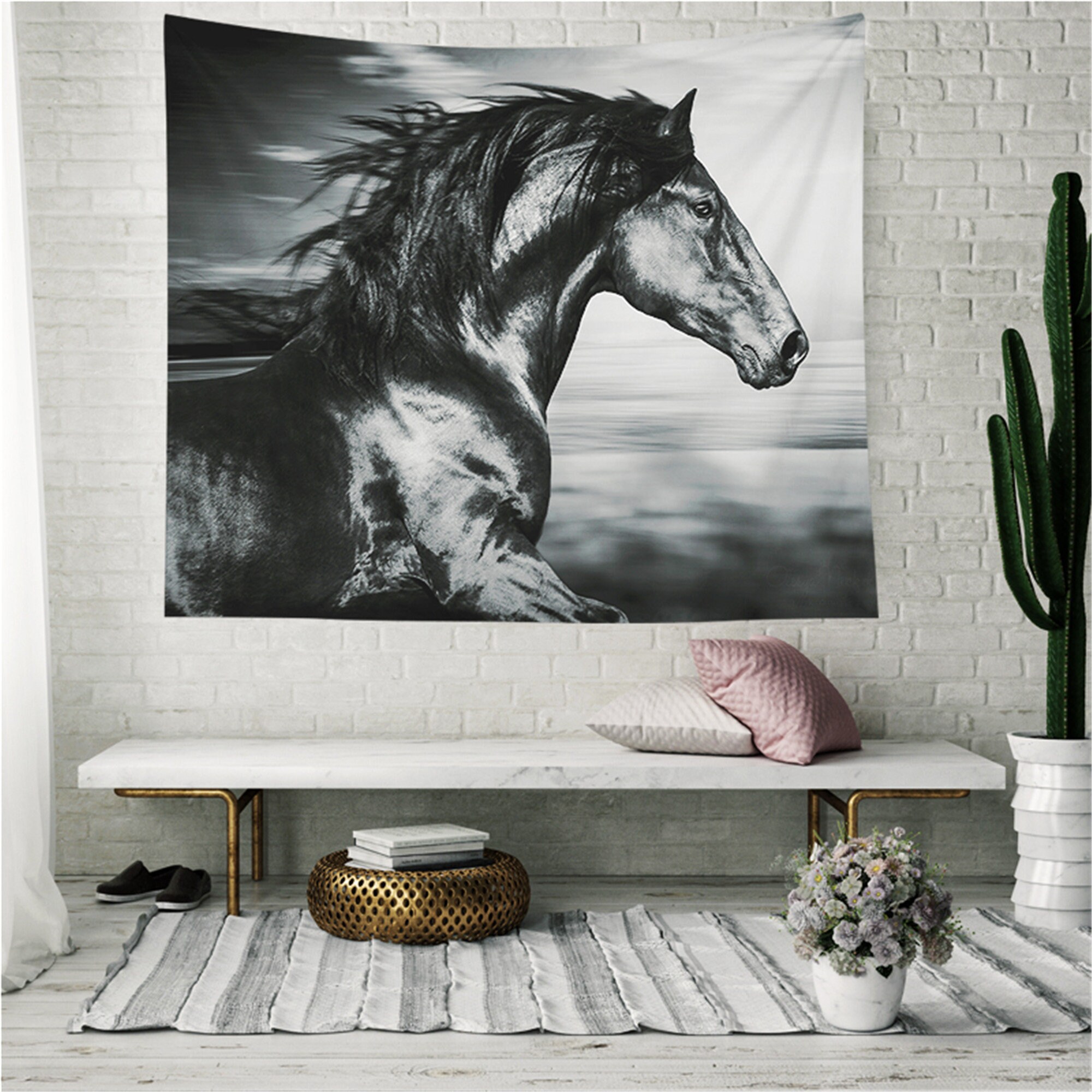 Tapestry Wall Hanging Horse Wall Hangings Tapestry Wall Etsy