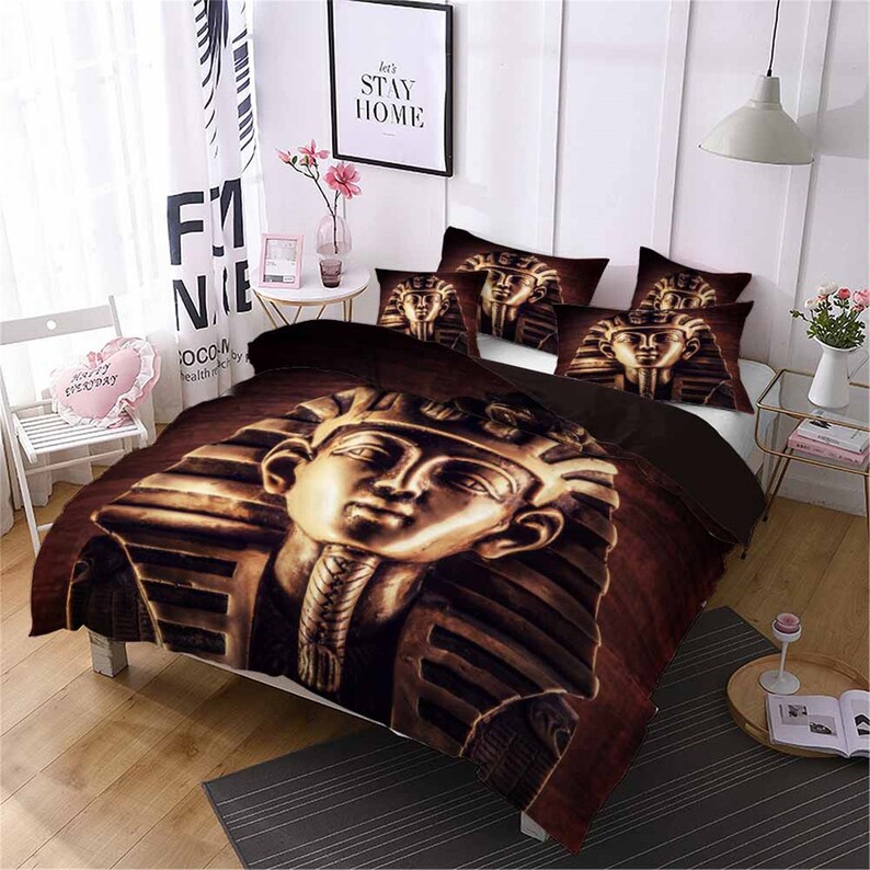 Duvet Cover Set Egyptian Culture Egyptian Pharaoh Bedding Sets Etsy