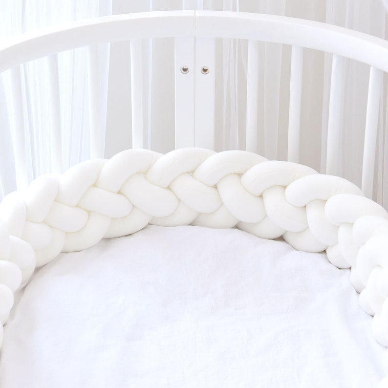 Custom Size Baby Crib Bumper Knotted Bed Bumper 4 Braided Etsy