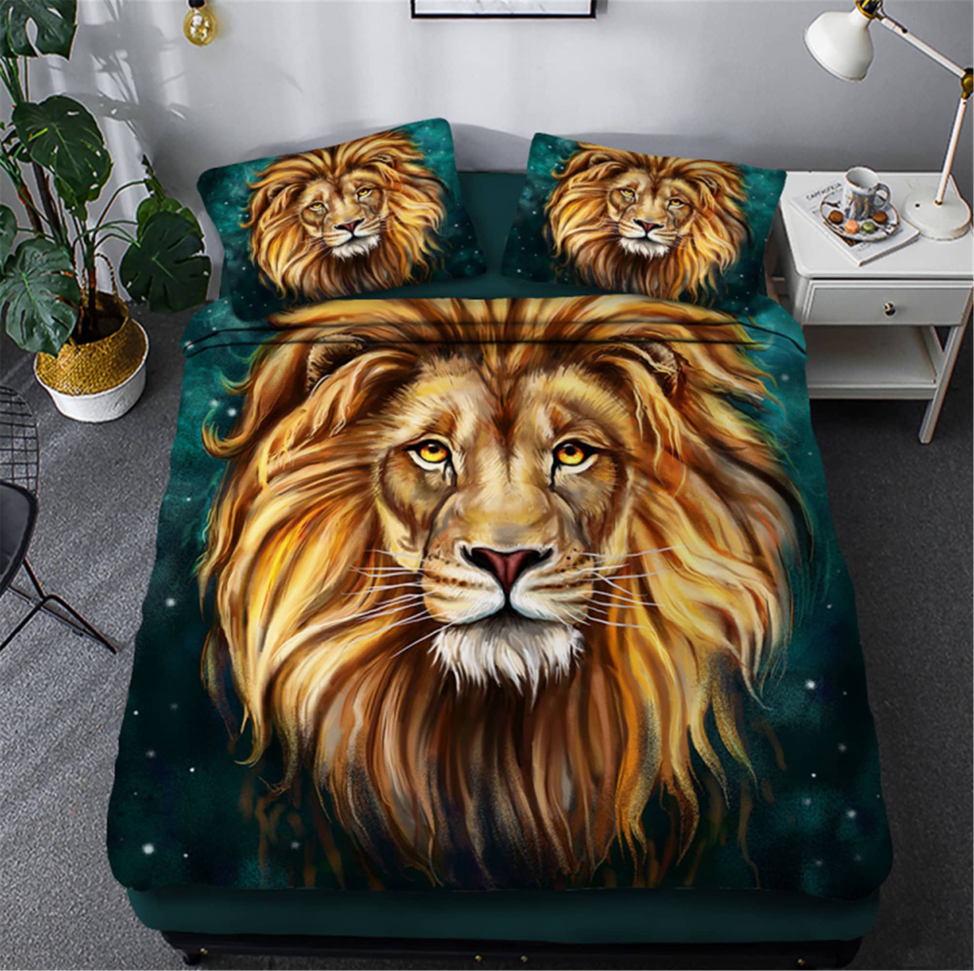 Duvet Cover Set 3D Lion Bedding Set Animal Bedding Set for Etsy