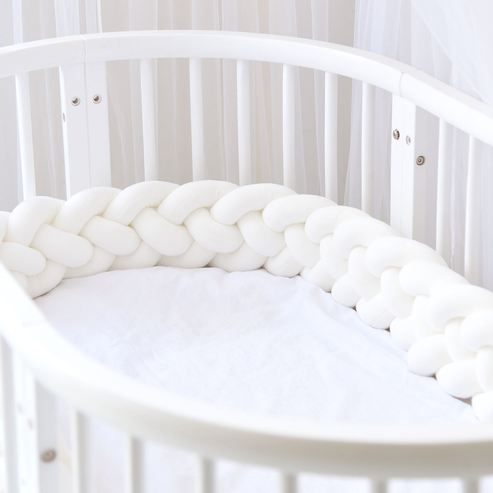 Custom Size Baby Crib Bumper Knotted Bed Bumper 4 Braided Etsy