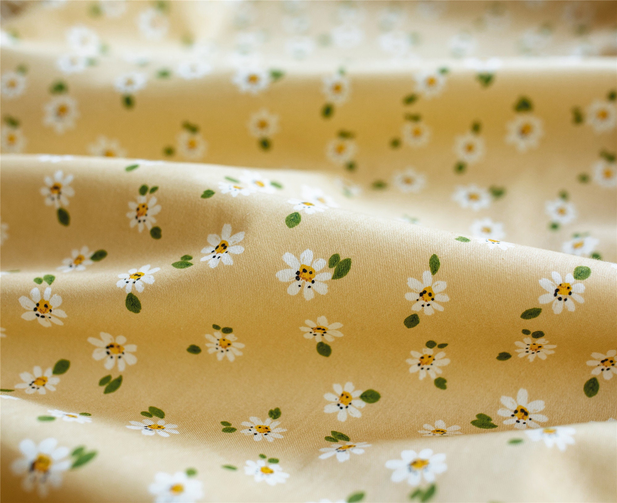 Cotton Floral Fitted Sheet Flower Fitted Sheet Soft Daisy Etsy